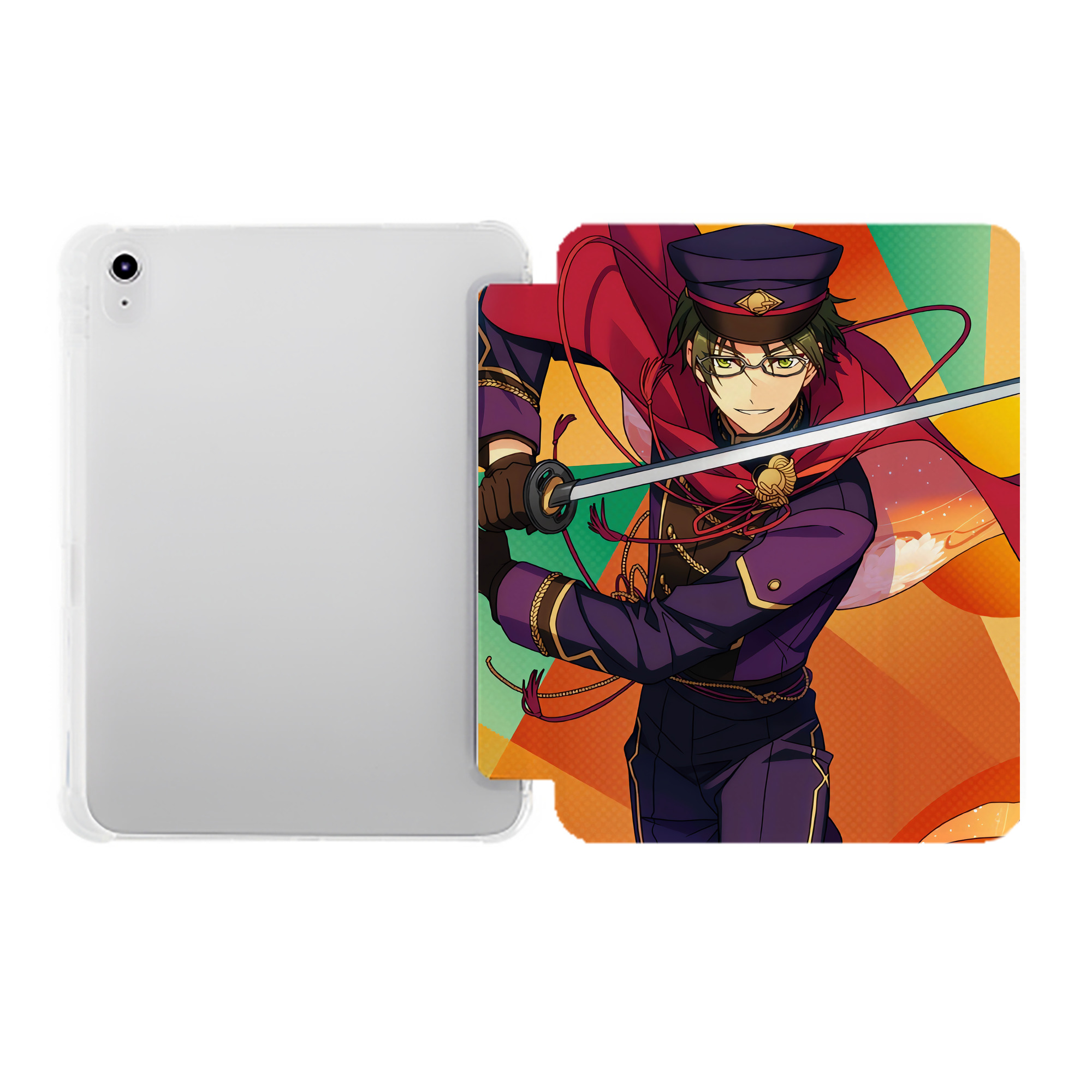 （画像用） あんさんぶるスターズ! Ensemble Stars IPad ケース ペン収納付き 三つ折りスタンド PUレザー×シリコン 対応機種9.5/10.5/10.9インチ